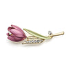 Elegant Tulip Flower Brooch Pin Crystal Costume Jewelry Clothes Accessories Jewelry Brooches