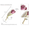 Elegant Tulip Flower Brooch Pin Crystal Costume Jewelry Clothes Accessories Jewelry Brooches