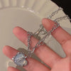 Elegant White Imitation Love Splicing Pearl Choker Necklace Big Round Pearl Wedding Necklace for Women Charm Jewelry