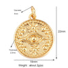 Evil Eye Charm Pendant,18K Real Gold Plated Cubic Zirconia CZ Paved Religours , Jewelry Necklace Bracelet Accessories Supplies