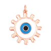 Evil Eye Charm Pendant,18K Real Gold Plated Cubic Zirconia CZ Paved Religours , Jewelry Necklace Bracelet Accessories Supplies