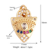 Evil Eye Charm Pendant,18K Real Gold Plated Cubic Zirconia CZ Paved Religours , Jewelry Necklace Bracelet Accessories Supplies