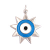 Evil Eye Charm Pendant,18K Real Gold Plated Cubic Zirconia CZ Paved Religours , Jewelry Necklace Bracelet Accessories Supplies