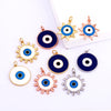 Evil Eye Charm Pendant,18K Real Gold Plated Cubic Zirconia CZ Paved Religours , Jewelry Necklace Bracelet Accessories Supplies