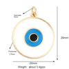 Evil Eye Charm Pendant,18K Real Gold Plated Cubic Zirconia CZ Paved Religours , Jewelry Necklace Bracelet Accessories Supplies