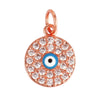 Evil Eye Charm Pendant,18K Real Gold Plated Cubic Zirconia CZ Paved Religours , Jewelry Necklace Bracelet Accessories Supplies