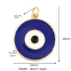Evil Eye Charm Pendant,18K Real Gold Plated Cubic Zirconia CZ Paved Religours , Jewelry Necklace Bracelet Accessories Supplies