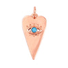 Evil Eye Charm Pendant,18K Real Gold Plated Cubic Zirconia CZ Paved Religours , Jewelry Necklace Bracelet Accessories Supplies
