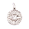 Evil Eye Charm Pendant,18K Real Gold Plated Cubic Zirconia CZ Paved Religours , Jewelry Necklace Bracelet Accessories Supplies