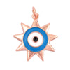 Evil Eye Charm Pendant,18K Real Gold Plated Cubic Zirconia CZ Paved Religours , Jewelry Necklace Bracelet Accessories Supplies