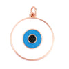 Evil Eye Charm Pendant,18K Real Gold Plated Cubic Zirconia CZ Paved Religours , Jewelry Necklace Bracelet Accessories Supplies