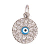 Evil Eye Charm Pendant,18K Real Gold Plated Cubic Zirconia CZ Paved Religours , Jewelry Necklace Bracelet Accessories Supplies