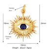 Evil Eye Charm Pendant,18K Real Gold Plated Cubic Zirconia CZ Paved Religours , Jewelry Necklace Bracelet Accessories Supplies