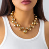 Exaggerated Acrylic CCB Big Ball Bead Chain Necklace for Women Wed Vintage Chunky Clavicle Chain Grunge Jewelry Steampunk Men