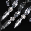 Exaggerated Black Crystal Long Tassel Earrings Wedding Accessories 2024 Design Rhinestone Hanging Earrings for Women