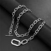 Exaggerated CCB Big Choker Necklace for Women Girl Hiphop Chunky Chain OT Buckle Necklace on the Neck Party Jewelry Gift 2022