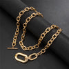 Exaggerated CCB Big Choker Necklace for Women Girl Hiphop Chunky Chain OT Buckle Necklace on the Neck Party Jewelry Gift 2022