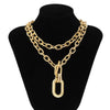Exaggerated CCB Big Choker Necklace for Women Girl Hiphop Chunky Chain OT Buckle Necklace on the Neck Party Jewelry Gift 2022