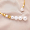 Exaggerated Pearl Necklace For Women Simple Versatile Golden Bead Opening Collar Exquisite Clavicle Korean  Jewelry Gifts