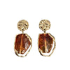 Exaggerated Personality Irregular Resin Earrings South Korean Style Fashionable Vintage  Geometric Stud Earrings Women Jewelry