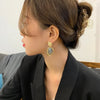 Exaggerated Personality Irregular Resin Earrings South Korean Style Fashionable Vintage  Geometric Stud Earrings Women Jewelry
