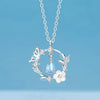 Exquisite Cherry Blossoms Flower Necklace For Women Crystal Zircon Rose Heart Butterfly Clavicle Chain Wedding Romantic Jewelry