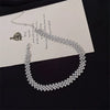 FYUAN  Full Rhinestone Choker Necklaces for Women Geometric Crystal Necklaces Weddings Jewelry Party Gifts