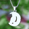 316L Stainless Steel Creativity Retro Exquisite Barn Owl 3D Animal Necklace Charm Party Jewelry Accessories Gift
