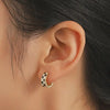 Black and White Checkerboard Hoop Earrings for Women 2022 Trend Twist Metal Circle Geometric Round Earring Party Jewelry