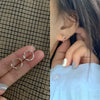 Black and White Checkerboard Hoop Earrings for Women 2022 Trend Twist Metal Circle Geometric Round Earring Party Jewelry