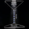 Blue Water Drop Necklace Chest Chain for Women Luxury Rhinestone Body Chain Party Waist Chain Jewelry Accessories Gift