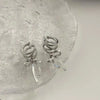 Bowknot Fake Piercing Metal Ear Clips for Women Silver Color Cartilage Ear Clip Earring Brincos Christmas Party Jewelry