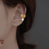 Bowknot Fake Piercing Metal Ear Clips for Women Silver Color Cartilage Ear Clip Earring Brincos Christmas Party Jewelry
