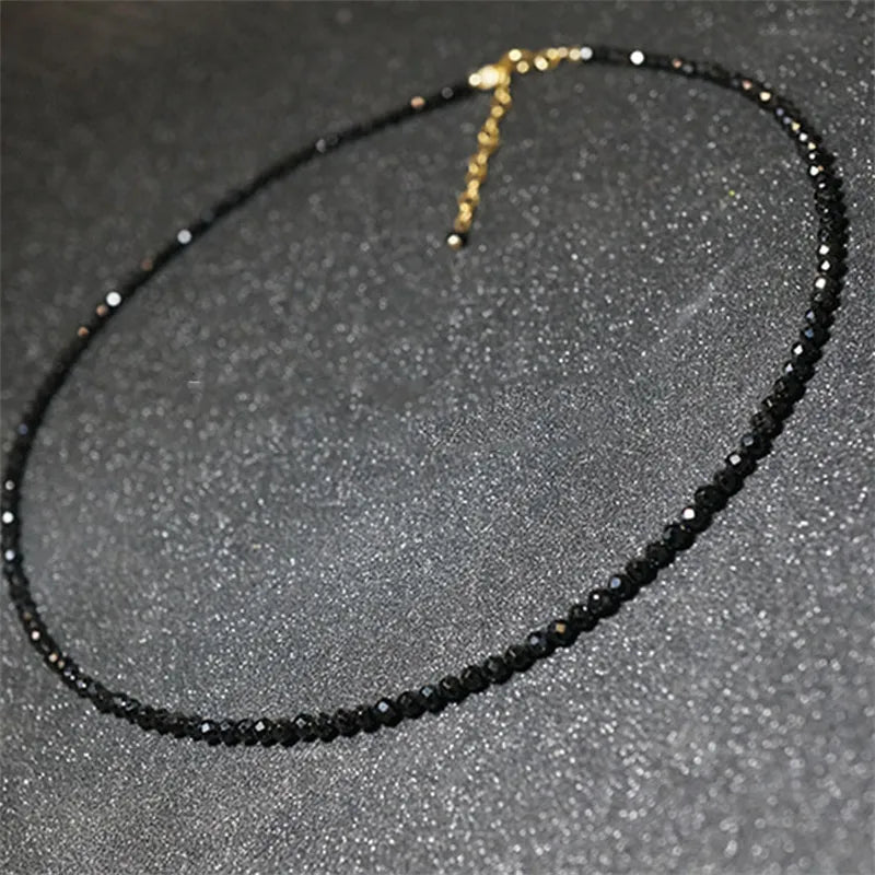 Brand Simple Black Beads Short Necklace Female Jewelry Women Choker Necklaces Bijoux Femme Ladies Party Necklace 2021
