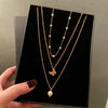 Butterfly Crystal Pearl Pendant Necklace Statement Clavicle Pearl Chain Layered Necklace Trend Butterfly Collar Jewelry