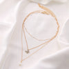 Butterfly Crystal Pearl Pendant Necklace Statement Clavicle Pearl Chain Layered Necklace Trend Butterfly Collar Jewelry