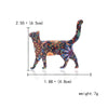 Cartoon Acrylic Cat Brooches For Women Girls Mix Color Animal Kitten Clothes Collar Lapel Pins Backpack Badge Jewelry