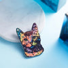 Cartoon Acrylic Cat Brooches For Women Girls Mix Color Animal Kitten Clothes Collar Lapel Pins Backpack Badge Jewelry