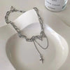 Choker Necklace for Women Silver Color Butterfly Short Gift Necklace Geometric Neck Jewelry