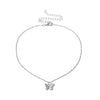 Choker Necklace for Women Silver Color Butterfly Short Gift Necklace Geometric Neck Jewelry