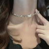 Choker Necklace for Women Silver Color Butterfly Short Gift Necklace Geometric Neck Jewelry