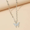 Choker Necklace for Women Silver Color Butterfly Short Gift Necklace Geometric Neck Jewelry