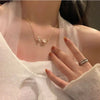 Choker Necklace for Women Silver Color Butterfly Short Gift Necklace Geometric Neck Jewelry