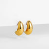 Chunky C Shape Twisted Hoop Earrings for Women Stainless Steel Thick Geometric Earring Punk Hiphop Jewelry Brincos 2024