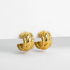 Chunky C Shape Twisted Hoop Earrings for Women Stainless Steel Thick Geometric Earring Punk Hiphop Jewelry Brincos 2024