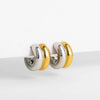 Chunky C Shape Twisted Hoop Earrings for Women Stainless Steel Thick Geometric Earring Punk Hiphop Jewelry Brincos 2024