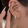 Colored Rhinestone Cartilage Earring Piercing Aesthetic Crystal Earrings for Women Cool Daily Wear Jewelry Gifts New
