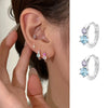 Colored Rhinestone Cartilage Earring Piercing Aesthetic Crystal Earrings for Women Cool Daily Wear Jewelry Gifts New