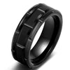 Couple Rings Romantic Women Black Rhinestones Zirconia Rings Set Simple Men Stainless Steel Ring Wedding Party Jewelry