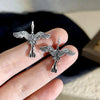 Creative Design Crane Stud Earrings for Men and Women Punk Rock Hip Hop Retro Animal Earrings Jewelry Gifts